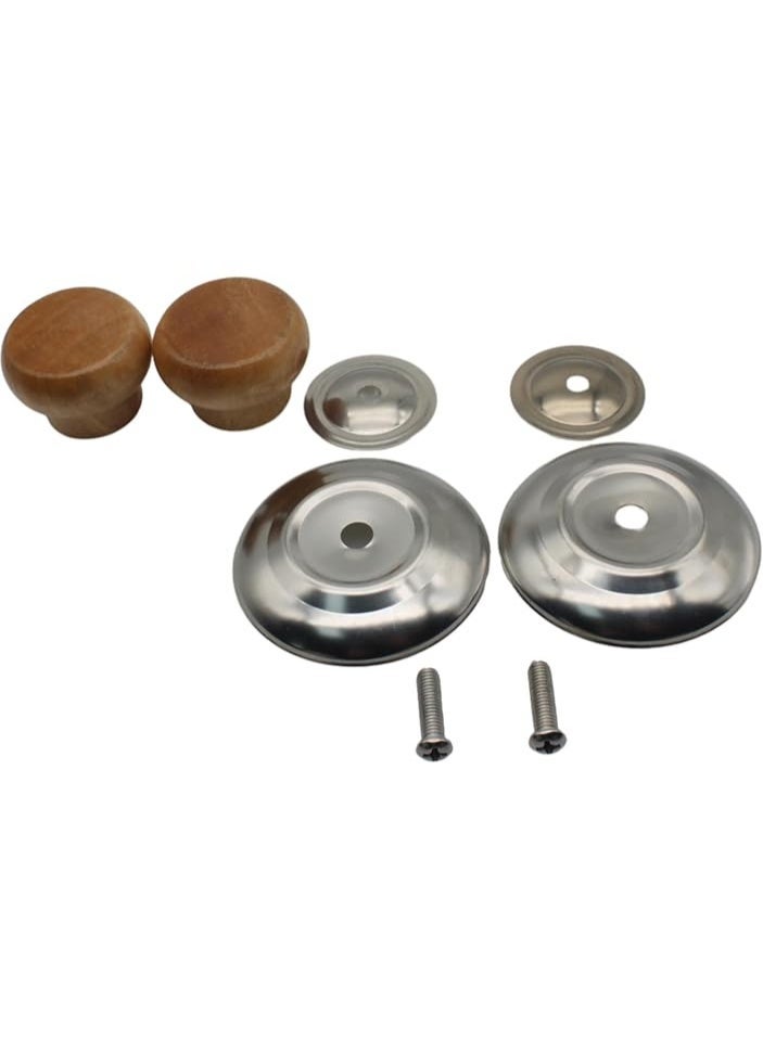 2pcs Pot Lid Knobs Universal Kitchen Cookware Replacement Pot Lid Knobs Pan Lid Holding Handle (Wooden) - Image 3